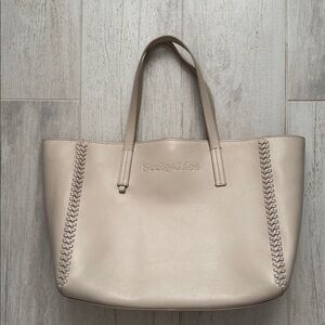 See by Chloé Tilda leather tote bag with braided trim